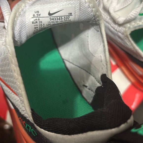 Nike Kids Black, White & Orange Air270 Sneakers - Picture 6 of 9